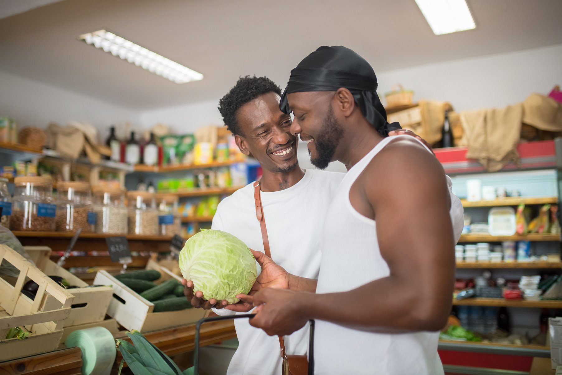 Men Shopping for Grocery Together